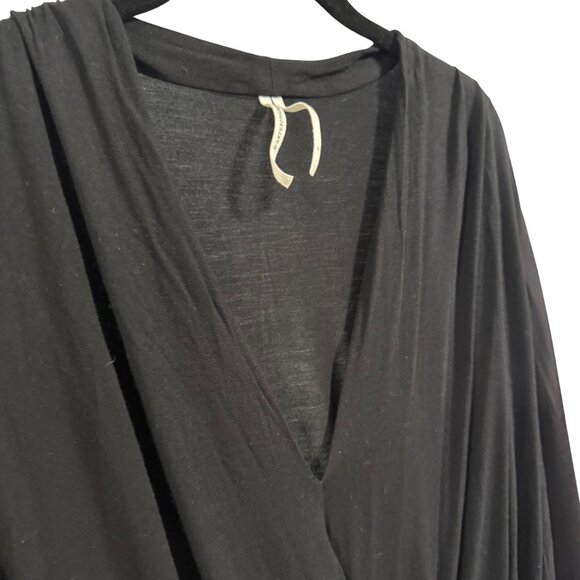 Anthropologie Kesia Surplice Black Blouse Size M - Picture 2 of 10